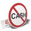 imaggge.com Set di 3 adesivi No Cash - Adesivo Pagamento Carta Solo - Pannello senza contanti - Diametro 10 cm - Resistente all'acqua e ai raggi UV - Segnaletica commerciale ristorante negozio