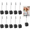HMCEY 10 Porta Foto Con Mollette,HMCEY Supporto Clip Foto Da Tavolo 11,5 X 2,5 CM | Segnaposto Con Molletta,Portafoto Da Tavolo Metallo,Acon Molletta A Coccodrillo Nella Parte Superiore,Per Bigliettini, Menu