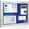 S SWANCROWN Swansea - Bacheca da esterni impermeabile, con serratura, bacheca da parete con porta a battente, feltro blu, 95 x 71 cm (8 x A4)