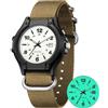 findtime Orologi militari da uomo, tattici, impermeabili, con luce notturna | Orologio da polso analogico al quarzo per uomo e donna con calendario, cinturino in nylon, per sport e attività all'aria