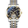 FORSINING Uomini Orologio Meccanico Tourbillon Moon Phase Moda Orologio Da Polso Automatico Mens Orologi Acciaio Inox Impermeabile