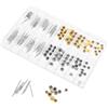Healeved Kit Riparazione Corone Orologio in Rame con Molla, 1 Scatola | e Ricambi per Corona, Scatola Compatta da Viaggio, per Orologi da Polso, Orologiai e Fai