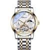 FORSINING Uomini Orologio Meccanico Tourbillon Moon Phase Moda Orologio Da Polso Automatico Mens Orologi Acciaio Inox Impermeabile