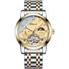 FORSINING Uomini Orologio Meccanico Tourbillon Moon Phase Moda Orologio Da Polso Automatico Mens Orologi Acciaio Inox Impermeabile