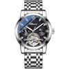 FORSINING Uomini Orologio Meccanico Tourbillon Moon Phase Moda Orologio Da Polso Automatico Mens Orologi Acciaio Inox Impermeabile