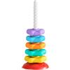 Generico Star Stacking Rings - Rainbow Spin Towers, Ensurre Highest Qualiity | Cognitives Toys, Smmooth Surrfaces ABS Educations Items, Durrable Plasstic Hand Movements Gears - For Babbies Todler Learning