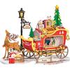Rolife Reindeer Express Kit Miniatura DIY, Decorazione Slitta Natalizia | Costruisci una slitta mobile da 209 pezzi, senza colla e piena di regali, in circa 2,5 ore creative.