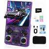 GWALSNTH V40 MAX Mini console di gioco portatile retrò, 40000 giochi 256G TF Card, emulatori integrati 49+, schermo 4K HD IPS da 4,0 pollici, batteria 4000mAh, console video portatile tascabile (viola