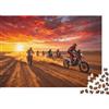 DAFUfbw Motorcycle Racing Jigsaw Puzzles 1000 Pezzis Riciclabile Material Rally nel Deserto Puzzle per Anziani Educativo Game Decompressione Accessori per Giochi Genitore-Figlio 38x26cm/1000 Pezzi