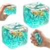 HhBdy 2 Pezzi Pallina Antistress, Squishy Stile Oceano Stress Ball (5 cm) | Giocattoli Antistress Rimbalzo Lento Cubi Spremibili Sensoriali per Adatto a Bambini e Adulti