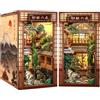 CUTEBEE Book Nook Zen -Giardino Giapponese 3D per Adulti (Serene Courtyard) | Kit book nook zen - cancello cedro, pietre, acero, lanterna - giardino tranquillo per DIY e decoro.