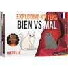 Asmodee Exploding Kittens: Bien VS Mal - Gioco di carte d'atmosfera per adulti e bambini dai 7 anni - Roulette Russa - Serie Netflix - Gioco da tavolo per famiglie - 2 - 5 giocatori - 15 min - in francese