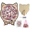 Korechain Puzzle Legno Puzzle Gatti Per Adulti E Bambini - 135 Pezzi Unici Forma Felina, Con Cavalletto E Pellicola Protettiva, Regalo Per Amanti Dei Gatti, Decorazione