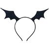 QIZHIQIAMY Cerchietto Pipistrello Halloween Cerchietto Pipistrelli Nera per Adulti e Bambini Accessori Halloween Costume Pipistrello