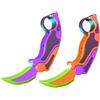 Sharplace Coltello per Ravanelli, Coltello Giocattolo Sensoriale, Premio per Bambini, Coltello Pieghevole per Ravanelli, Coltello con Stampa 3D, Viola Arancione