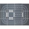 LEAFYIP Set di 12 piastre di base per città e strade dritte, 25,5 x 25,5 cm, 100% compatibile con la maggior parte delle marche, 4 curve, 4 attraversamento 4T, 3 dritto/1 incrocio