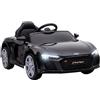 AIYAPLAY Macchina Elettrica per Bambini 3-6 Anni 12V Audi R8 Spyder Nero | Auto Elettrica per Bambini, Telecomando, 2 Motori, Porte Apribili, Sospensioni, Musica, USB, Cintura, Clacson, 3-5 km/h