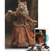 JIANGENNF Puzzle per adulti da 1000 pezzi, Gatto in abito, gioco rompicapo, attività divertenti da fare in casa, lista dei desideri con Babbo Natale 38x26cm