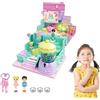 Zehboise Case delle bambole per bambini, Castle Playhouse Mini mobili per la casa da | Piccola principessa con incantate e giocattolo musicale con castello Ca