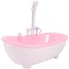 ERINGOGO Vasca da Bagno Miniatura Elettrica Spruzzo, Bambole, Rosa, Plastica | Giocattolo Bagno per Bambini, Accessorio per Bambole, Effetto Acqua, Sviluppo Creativo, Formato Compatto