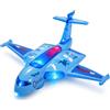 Generico Aereo Giocattolo con Luci Suoni e Movimento Mistero Bump & Go Aereoplano Super Jet Giocattolo con Movimento con Luci Suoni Reali Astronave Ufo Musica Aereo Grande Giocattolo (A)