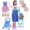 Comebachome Bambola incinta 11.8 Bambola incinta con articolazioni mobili con bambino nella pancia per giocattoli per bambini Accessori per casa delle bambole, Utilizzo d'été