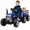 Garvee Trattore Elettrico 12V per Bambini con Rimorchio, Telecomando | 2 motori 35W, 3 velocità e avvio graduale. Include luci LED, MP3, USB e 2 modalità di guida con telecomando 2.4G incluso