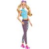 Barbie Bambola Fashionista Bionda con Canottiera, Occhiali da sole e Abiti alla Moda,Giocattolo per Bambini 3+Anni,GRB50
