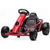 JustSmart Go-Kart elettrico bambini 24V 2x300W rosso per bambini 6-12 anni | Modalità drift, velocità 13 km/h, batteria 9Ah, avvio morbido, musica MP3, ruote EVA, portata massima 70kg