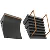 WEKAMOS Set Skatepark per Dita 2 Pezzi in Plastica Abs, Nero | Quarter Pipe e Gradinata Doppio Corrimano, Finitura Opaca, per Fingerboard e Finger Bikes, Uso Casa