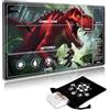 SichKards Tappetino da gioco MTG con borsa per riporre le carte, base in gomma antiscivolo e superficie liscia 61 x 35,6 cm, tappetino magico adatto ai principianti per mazzo Commander, dinosauro
