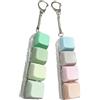 Huhaokejis 2 Pcs Portachiavi Fidget Tastiera, Tastiera Fidget Toys per Adulti, Portachiavi fidget in 4 colori, Fidget Clicker per Tastiera con Pulsanti per decompressione consumo tempo (B)