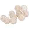 Generic 40 Pezzi di Dadi Poliedrici Numeri Trasparenti Impermeabili Prevengono L'ossidazione Set di Dadi a 12 Facce per L'insegnamento del Gioco (Bianca)