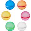 EnixwH 6 Pezzi Gavettoni Riempimento Rapido, Bombe Acqua Silicone Magnetico | Palloncini Riutilizzabili Autosigillanti Giocattoli d'acqua con Sacca a Rete per Spiaggia Piscina Feste Estive