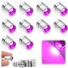 LQTSLFM 10 Pezzi Mini LED Rosa Intenso Mini Luci con Batteria di Ricambio Luci Piccole a Batteria Luci per Casa Delle Bambole per Vetrine, Prodotti Artigianali, Halloween