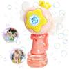 Jovicos Macchina per bolle di sapone per bambini, ricaricabile, con luce LED, pistola automatica per bolle di sapone con 3 modalità, macchina per bolle d'aria con batteria, per feste, regalo (rosa)