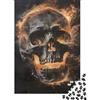 VHJRNXPMZBTL Teschio Fiammeggiante Puzzle 1000 Pezzi Materiale Carta Puzzle per Adulti Stile Arte Scura Puzzle per Famiglia Relax Decorazione Regalo 38x26cm/1000pcs