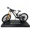 Generic Modellino di mountain bike in metallo, scala 1:8, con supporto per display, replica Mini Downhill MTB con sospensione e trasmissione a catena, decorazione da collezione per gli appassionati di