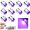 LQTSLFM 10 Pezzi Mini LED Viola Mini Luci con Batteria di Ricambio Luci Piccole a Batteria Luci per Casa Delle Bambole per Vetrine, Prodotti Artigianali, Halloween