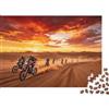 DAFUfbw Motorcycle Racing Jigsaw Puzzles 1000 Pezzi Riciclato Paper Rally nel Deserto Puzzle per Bambini e Bambine Ages 6 Years Up Educativo Game Challenge Divertente Gioco in Famiglia 38x26cm/1000 Pezzi