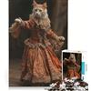 JIANGENNF Puzzle per ragazzi da 1000 pezzi Gatto in abito da sera, giocattolo antistress, gara di velocità manuale, per migliorare l'amore tra le coppie 38x52cm