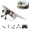 Adius Aeroplano Telecomandato Kit, Kit Aeroplanino Di Carta RC con Stabilizzatore Giroscopico, con Doppie Eliche, Leggero, Pieghevole, Drone Ad Ala Fissa