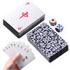 Generic Set Mahjong Da Viaggio - Carte Mahjong In Grande Formato, Set Mahjong Compatto Portatile | Kit Da Tavolo Tradizionale Cinese Per Relax E Intrattenimento Domestico, Gioco Da Tavolo Per Campeggio Estivo