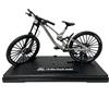Generic Modellino di mountain bike in metallo, scala 1:8, con supporto per display, replica Mini Downhill MTB con sospensione e trasmissione a catena, decorazione da collezione per gli appassionati di