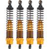 Asuinxurr 4 ammortizzatori in lega di alluminio, 108 mm, ammortizzatori anteriori montati posteriori, ammortizzatori per auto 1/10 RC giallo