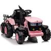 Nexvolior Trattore Elettrico Per Bambini 12V Con Rimorchio Cavalcabile Telecomando | Trattore con Doppio Motore da 35W, Musica Bluetooth/USB, Cambio a 3 Marce, Luci a 7 LED