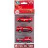 Giochi Preziosi Vigili Del Fuoco-Set Di 3 Veicoli Die Cast Mod2 Fantasia A Ruota Libera In Scala 1:64 Con Livrea Originale Dei Vigili Del Fuoco E Dettagli Serigrafati,Per Bambini A Partire Dai 4 Anni