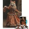 JIANGENNF Puzzle da 1000 pezzi per adulti, Il gatto con il vestito, gioco interattivo, taglio di precisione, regalo di compleanno, regalo 50x75cm