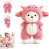 NAVESO Orsacchiotto Peluche, 30cm Adorabile Orsetto di Peluche, Teddy Bear con costume di pecora per Compleanno, Natale, San Valentino, Rosa