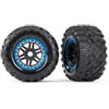 Traxxas 8972A Gomme e Cerchi Blu MAXX 5.5x2.8-2.7